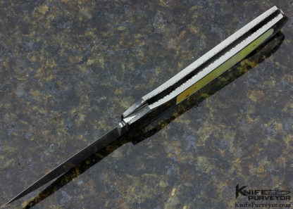 Frank Centofante Custom Knife Gold Lip Pearl Interframe Lockback Folder - Image 5