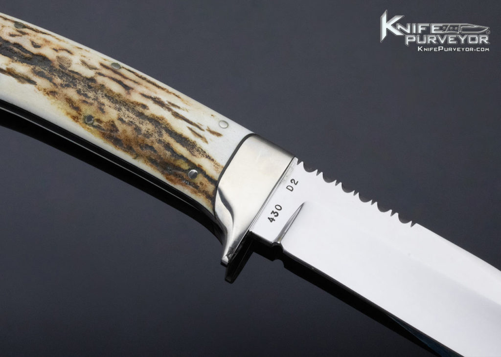 Cody Wescott Custom Knife Stag Double Ground Fixed Blade Knife Purveyor