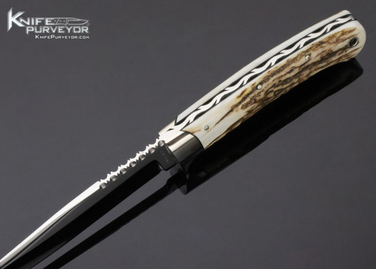 Cody Wescott Custom Knife Stag Double Ground Fixed Blade Knife Purveyor