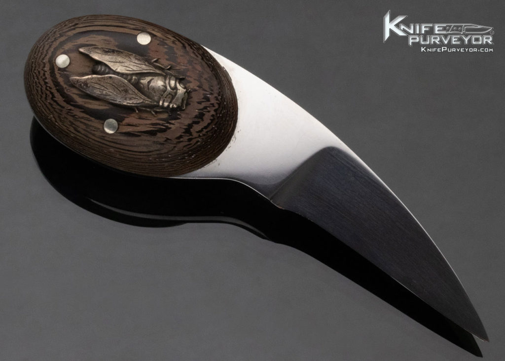 Japanese Custom Knife Bocote Wood and Silver Fixed Blade Knife Purveyor