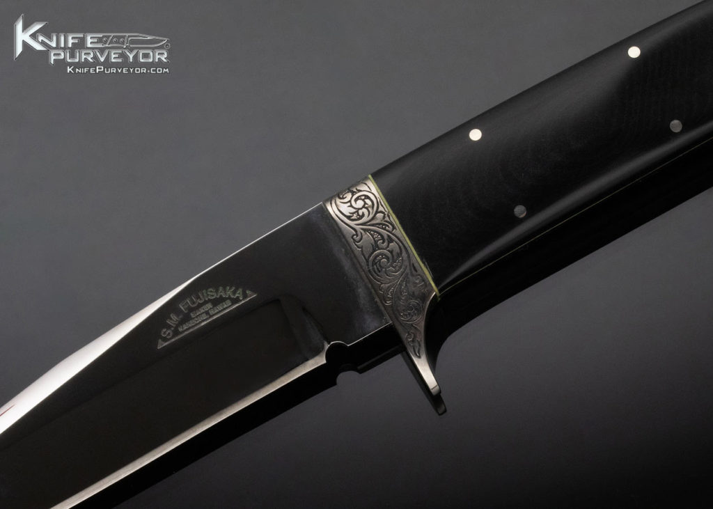 Stan Fujisaka Custom Knife Engraved Micarta Fixed Blade Knife Purveyor