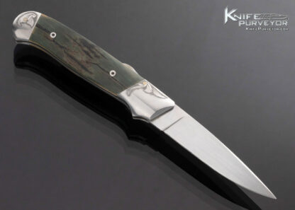 Bailey Bradshaw Custom Knife Sole Authorship Engraved Blue Mammoth Lockback - Image 4