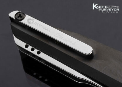 Dew Hara Custom Knife Folding Knife Linerlock Zirconium Chronos Flipper - Image 3