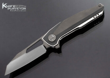 Dew Hara Custom Knife Folding Knife Linerlock Zirconium Chronos Flipper 16751