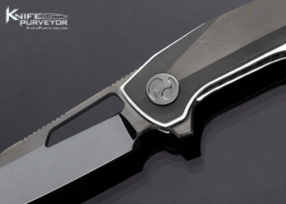 Dew Hara Custom Knife Folding Knife Linerlock Zirconium Chronos Flipper - Image 2