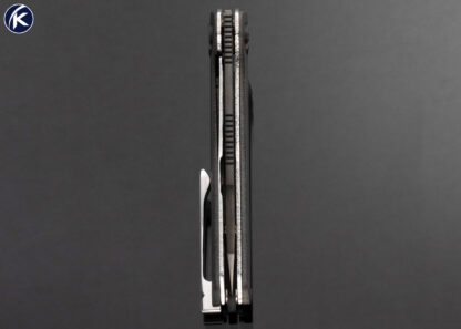 Dew Hara Custom Knife Folding Knife Linerlock Zirconium Chronos Flipper - Image 7
