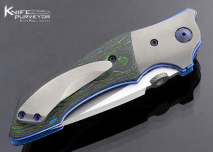 Allen Elishewitz Custom Knife Fat Carbon Fiber Toxic Storm Linerlock - Image 3