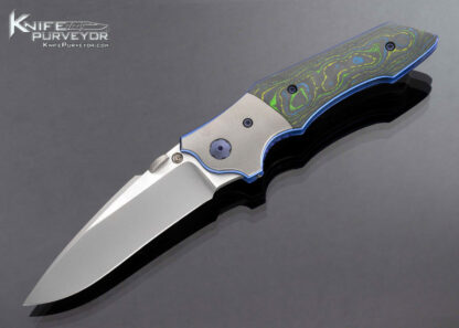 Allen Elishewitz Custom Knife Fat Carbon Fiber Toxic Storm Linerlock 16733
