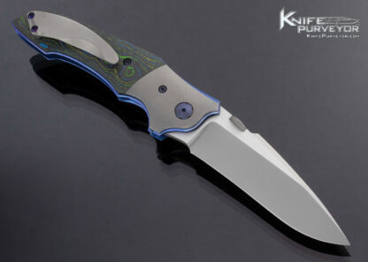 Allen Elishewitz Custom Knife Fat Carbon Fiber Toxic Storm Linerlock - Image 4