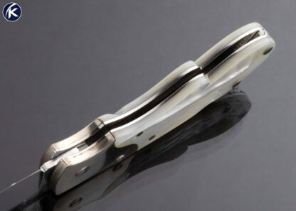 J.B. Custom Knife Nickel Silver Mother of Pearl Lockback #6 16774