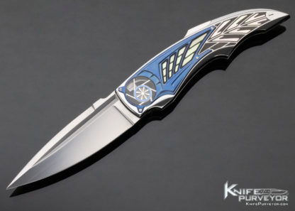 Corrado Moro Custom Knife "Tiger Tourbillon" Lockback 12674