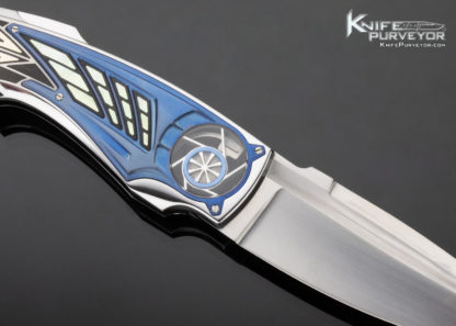 Corrado Moro Custom Knife "Tiger Tourbillon" Lockback - Image 4