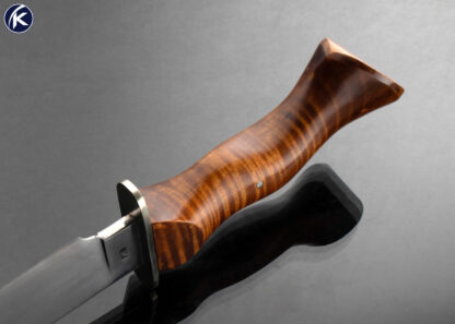 Bill Moran MS Custom Knife Curly Maple Hand Forged ST-24 Fighter Featured in William F. Moran, Jr. "Forever a Legend" on Page 181 - Image 6