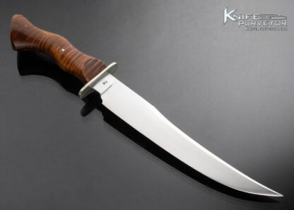 Bill Moran MS Custom Knife Curly Maple Hand Forged ST-24 Fighter Featured in William F. Moran, Jr. "Forever a Legend" on Page 181 - Image 3