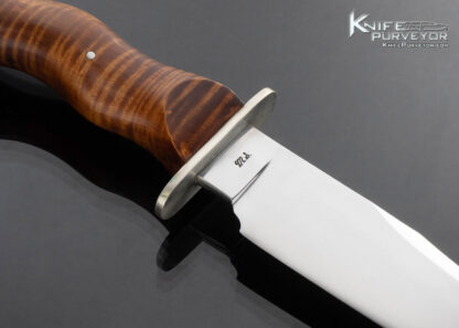 Bill Moran MS Custom Knife Curly Maple Hand Forged ST-24 Fighter Featured in William F. Moran, Jr. "Forever a Legend" on Page 181 - Image 4