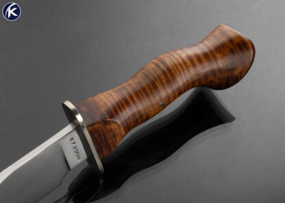 Bill Moran MS Custom Knife Curly Maple Hand Forged ST-24 Fighter Featured in William F. Moran, Jr. "Forever a Legend" on Page 181 - Image 5