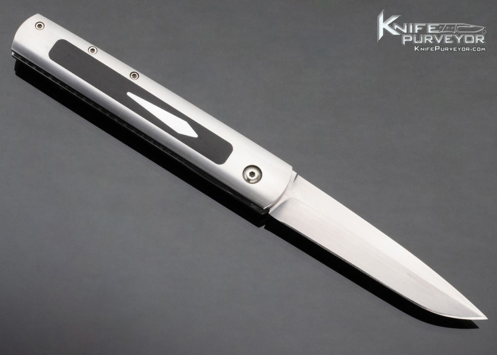 Jeff Harkins Custom Knife Automatic with Ebony and Mother of Pearl