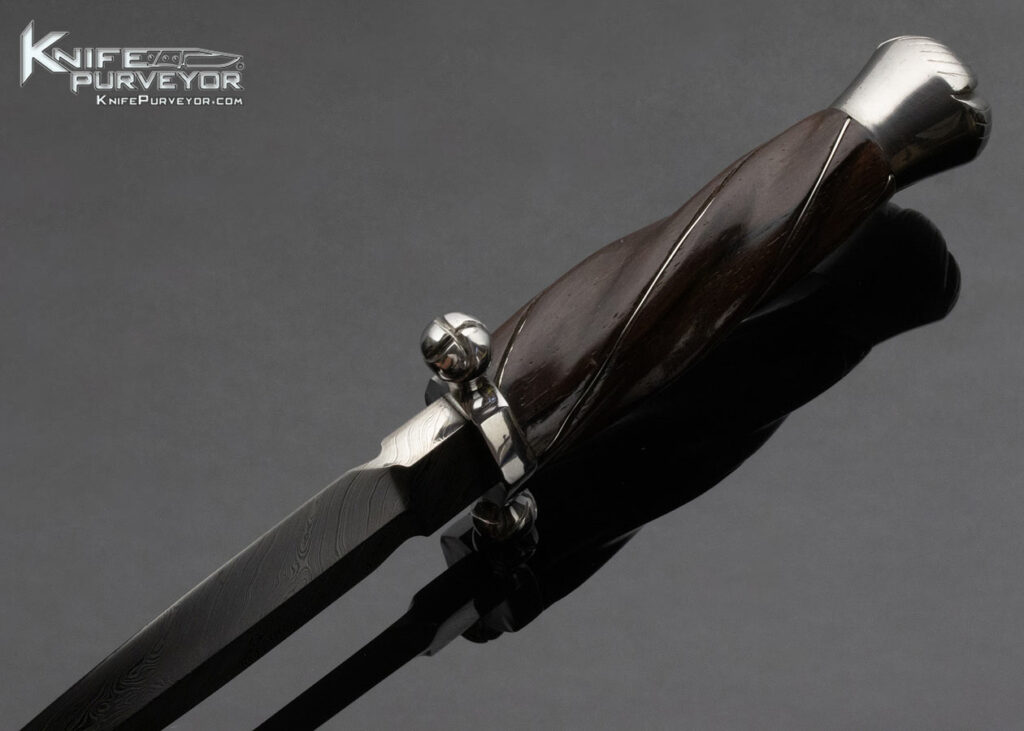 Bill Moran Custom Knife Damascus Fluted Quillon Dagger Knife Purveyor