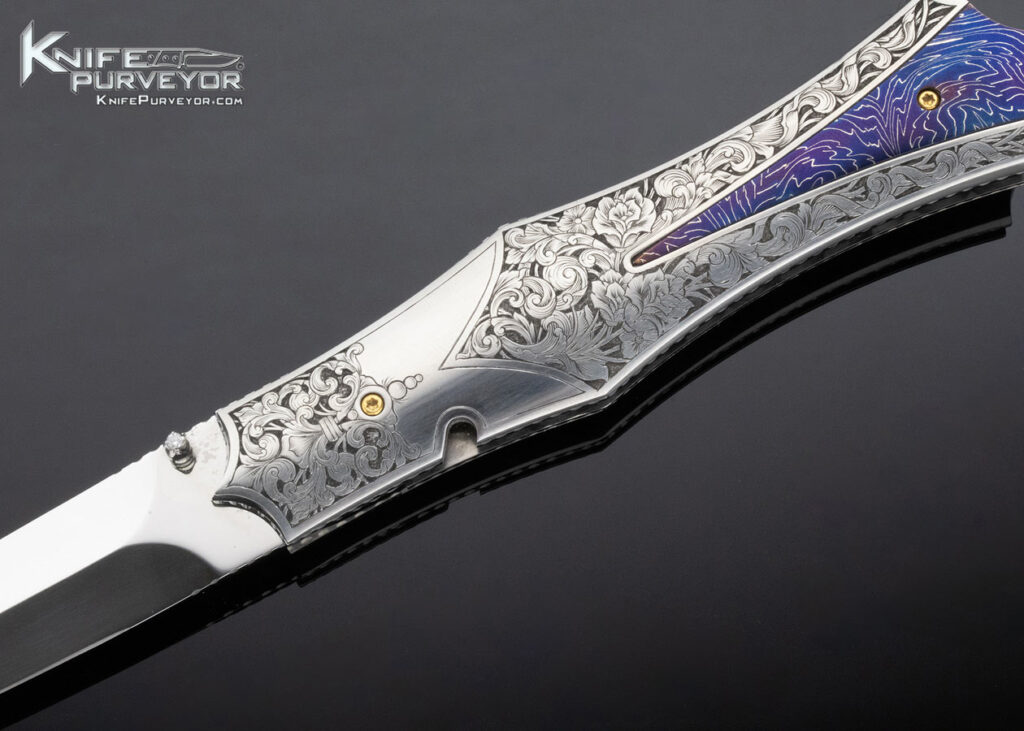 Harold Moeller Custom Knife Gil Rudolph Engraved Folding Dagger Knife