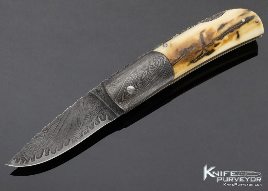 Daniel Winkler Custom Knife Sole Authorship Damascus and Mammoth