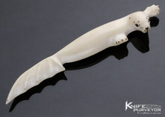 Carved Fossilized Walrus "Seal" Letter Opener 14357