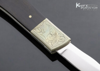 D.B. Custom Knife Engraved Desert Ironwood Fixed Blade - Image 3