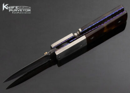 Bob Levine Custom Knife Amber Linerlock 13864