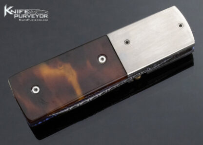 Bob Levine Custom Knife Amber Linerlock - Image 4