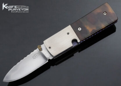 Bob Levine Custom Knife Amber Linerlock 13864