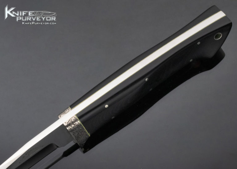 Stan Fujisaka Custom Knife Engraved Micarta Fixed Blade Knife Purveyor