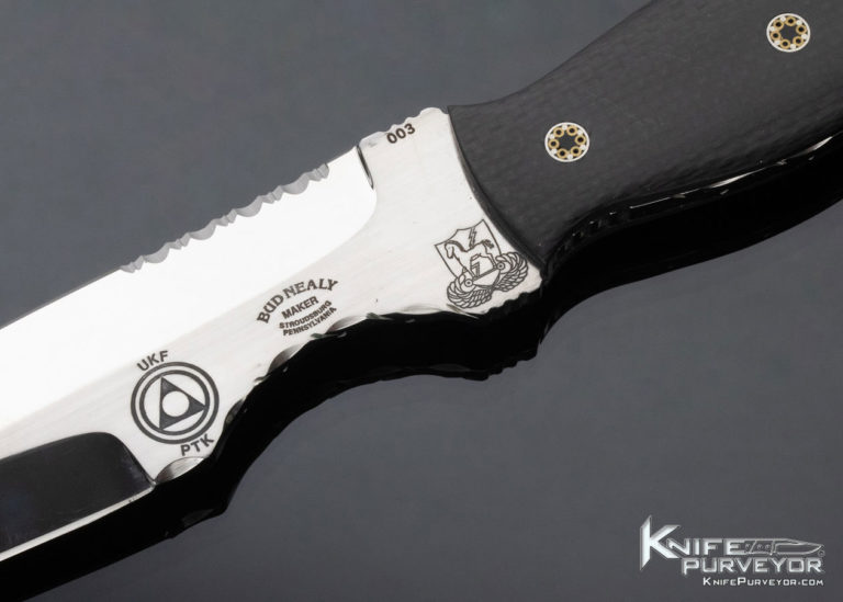 Bud Nealy Custom Knife Carbon Fiber "Pick Tactical" Military Fixed