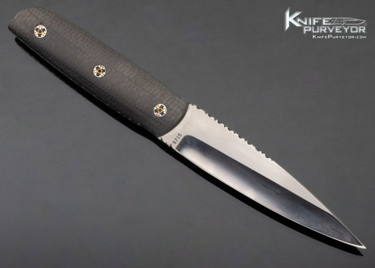 Bud Nealy Custom Knife Carbon Fiber Fixed Blade Knife Purveyor