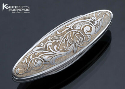 Barry Trindle Knives Custom Knife Engraved 2 Blade Slipjoint with Gold Inlays - Image 3