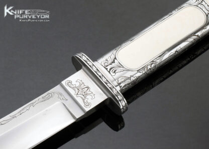 Ron Best Custom Knife Mammoth Double Interframe Jere Davidson Engraved Integral Wakizashi - Image 2