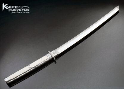 Ron Best Custom Knife Mammoth Double Interframe Jere Davidson Engraved Integral Wakizashi - Image 3