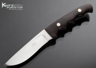 Frank Centofante Custom Knife 154CM  Finger Grooved Cocobolo Outdoor Fixed Blade with Leather Sheath 15599