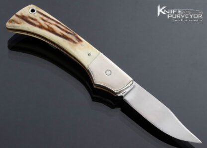 Bob Ogg Custom Knife Stag and Nickel Silver Slipjoint - Image 4