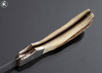 Bob Ogg Custom Knife Stag and Nickel Silver Slipjoint - Image 7