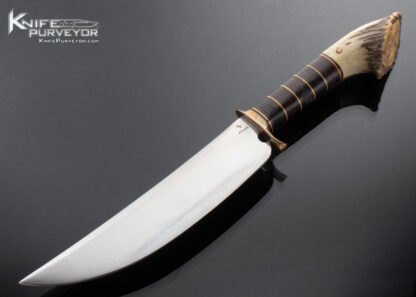 Charles-Ochs-Custom-Knife-Stacked-Leather-and-Crown-Stag-Homage-to-William-Scagel-with-Leather-Sheath-15600