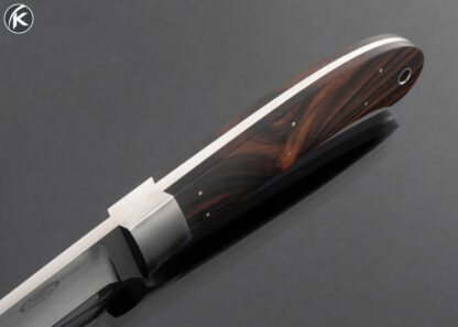 Corbet Sigman Custom Knife  Macassar Ebony 440-C Utility Knife with Leather Sheath - Image 4