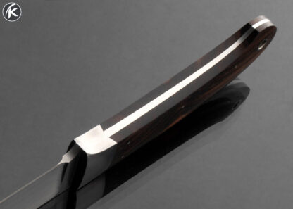 Corbet Sigman Custom Knife  Macassar Ebony 440-C Utility Knife with Leather Sheath - Image 5
