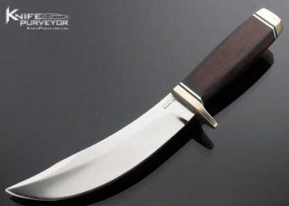 Harvey-Draper-Custom-Knife-Rosewood-and-Brass-Green-River-Skinner-with-Hand-Tooled-Leather-Sheath-15603