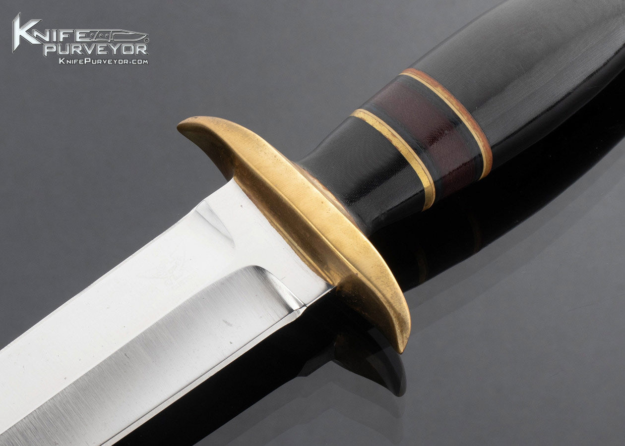 John Nelson Cooper Custom Knife Micarta and Brass Dagger - Knife Purveyor