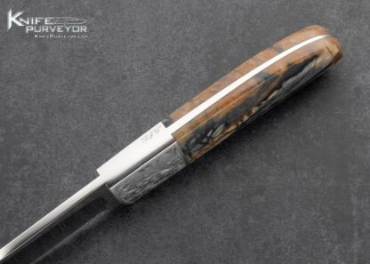D'Alton Holder Custom Knife Picasso Marble Clip Point Hunter Engraved by Pat Holder - Image 4