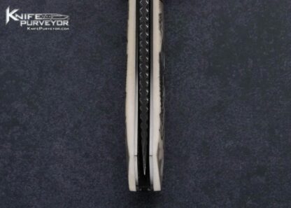Keith Coleman Custom Knife Dale Fisk Scrimshawed Roses and Vines Damascus Blade and Bolsters Linerlock - Image 8
