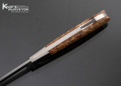 Ray Cover Custom Knife Drop Pt w Stainless Bolsters Burl Scales w Red Spacers 15995