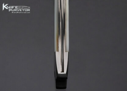 Russell Easler Custom Knife Drop Point Stainless Dovetail Bolsters Mother of Pearl Slip Joint w Half Stop - Image 7