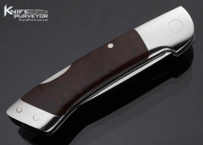 Ted Dowell Custom Knife Blackwood Drop Point Lockback Folder - Image 4