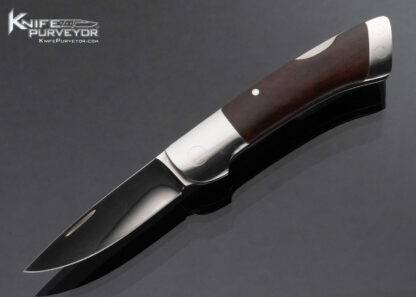 Ted Dowell Custom Knife Blackwood Drop Point Lockback Folder 15999