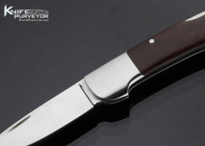 Ted Dowell Custom Knife Blackwood Drop Point Lockback Folder - Image 2